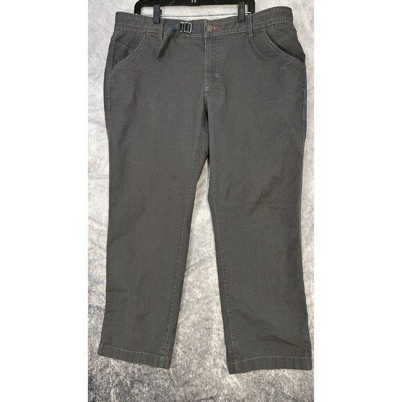 ll‎ bean canvas pants Men’s Size 40x29 Gray Pants Built In Belt - Picture 1 of 12